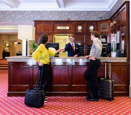 desk at Metropole Hotel