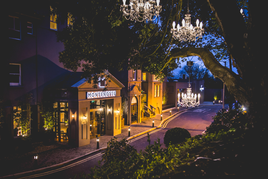 exterior of Montenotte Hotel at night