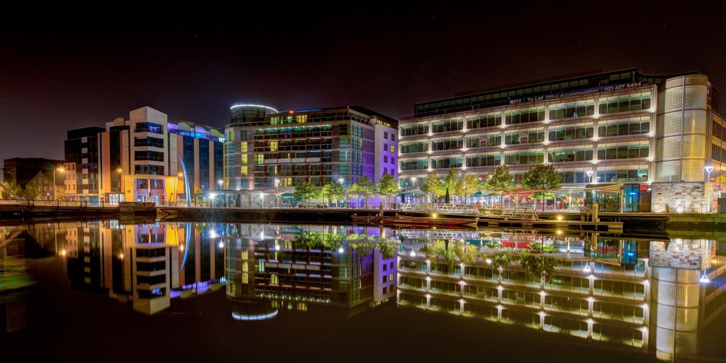 photo of Clayton Hotel Cork City at night