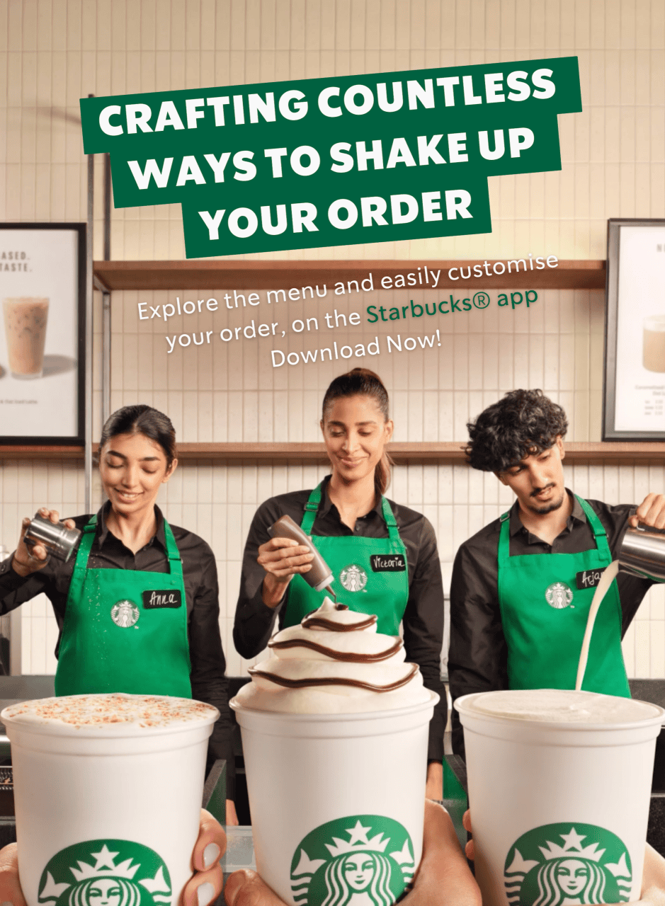 Locandina pubblicitaria di Starbucks Cork