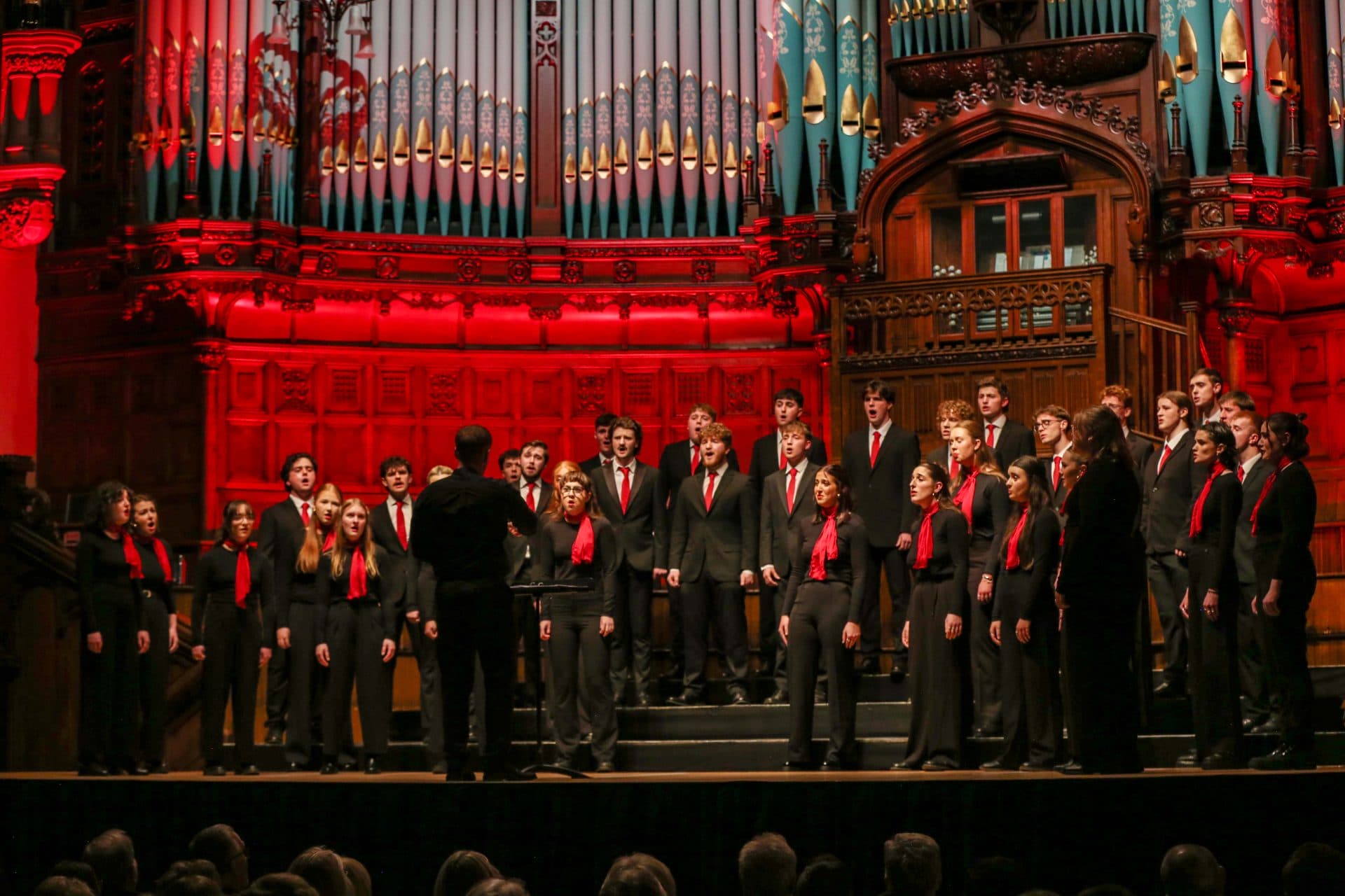 Fotografía del grupo coral UCC Singers de Irlanda.
